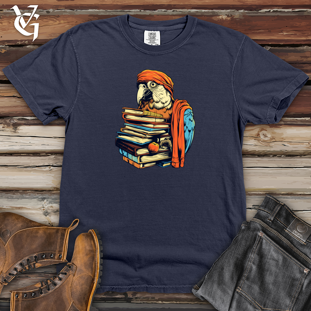 Viking Goods Parrot Scholarly Pursuits Heavy Cotton Comfort Colors Tee Navy / L