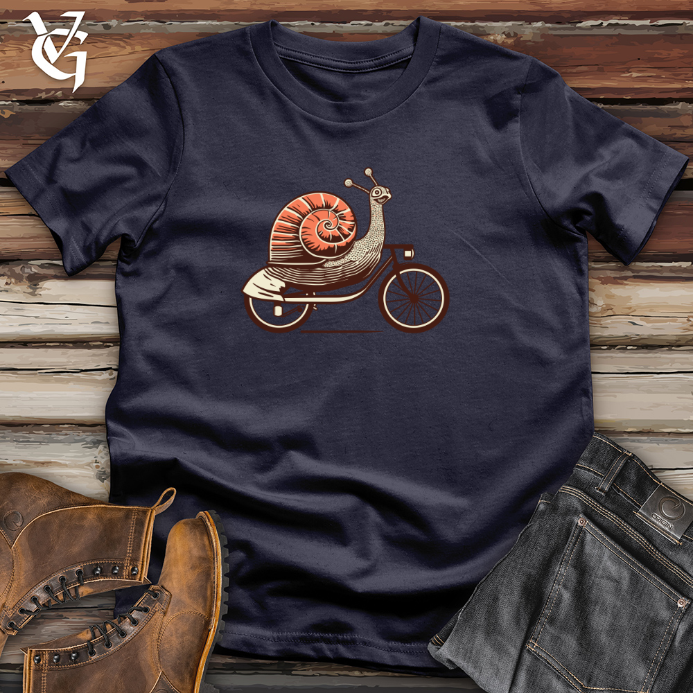 Viking Goods Pedal Powered Escargot Cotton Tee Navy / L