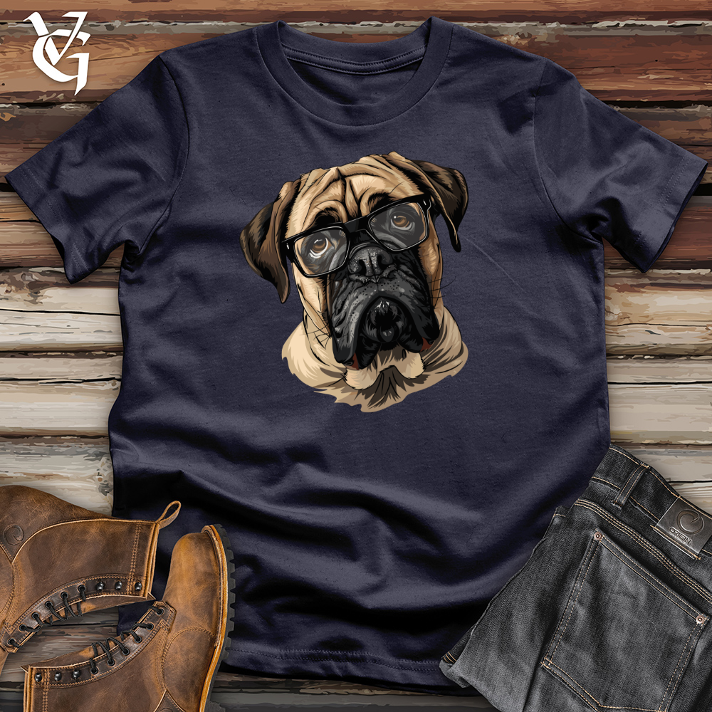 Viking Goods Pensive English Mastiff Portrait Cotton Tee Navy / L