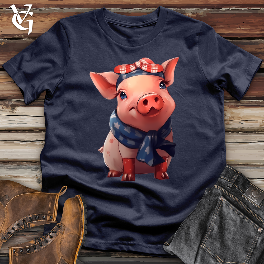 Viking Goods Pig Bandana Softstyle Tee Navy / L