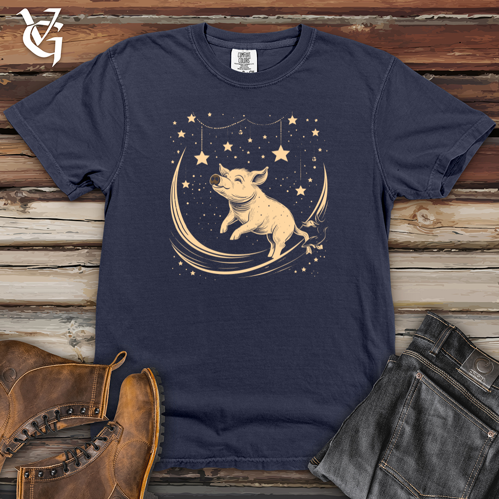 Viking Goods Pig Celestial Dreams Heavy Cotton Comfort Colors Tee Navy / L