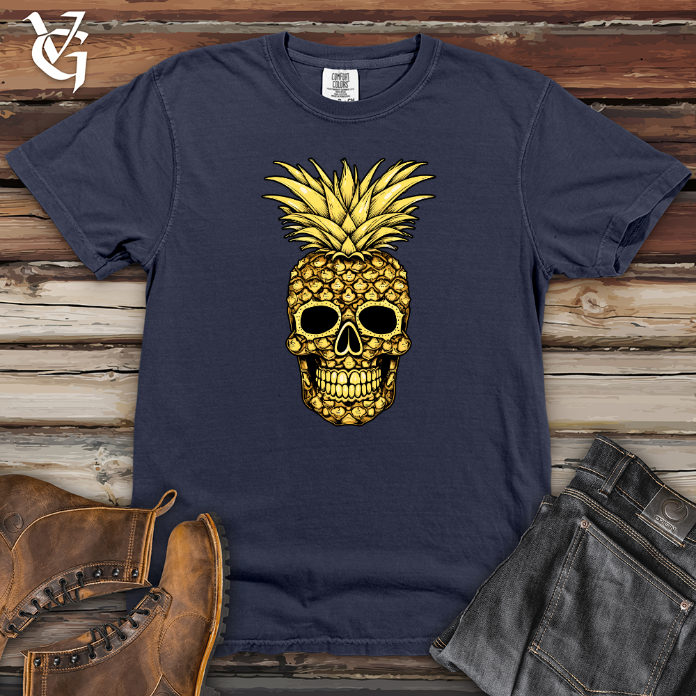 Viking Goods Pineapple Galaxy Skull Heavy Cotton Comfort Colors Tee Navy / L