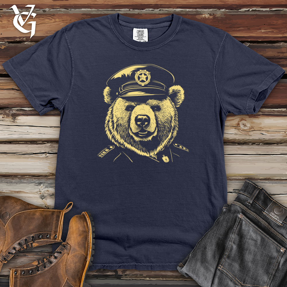 Viking Goods Policeman Bear Patrol Heavy Cotton Comfort Colors Tee Navy / L