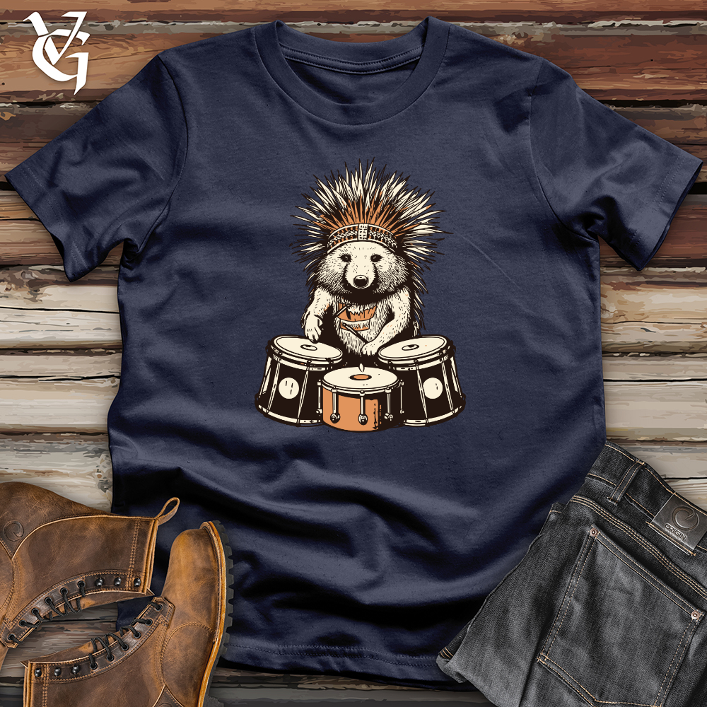 Viking Goods Porcupine Drum Beat Softstyle Tee Navy / L