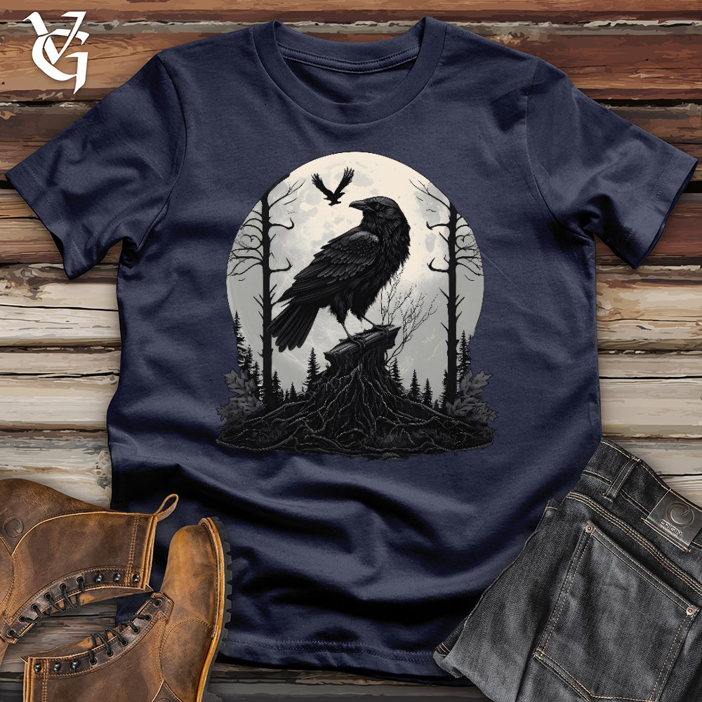 Viking Goods Raven Forest Moon Softstyle Tee Navy / L