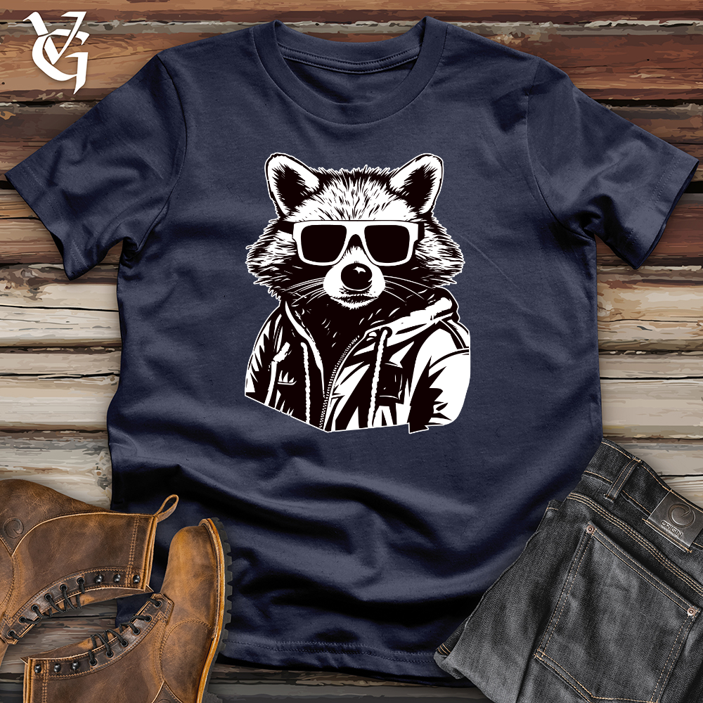 Viking Goods Retro Bandit Raccoon Softstyle Tee Navy / L