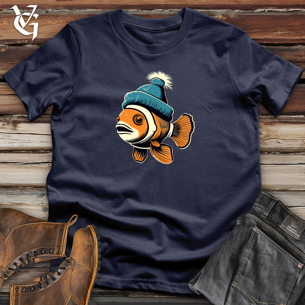 Viking Goods Retro Beanie Clownfish 01 Softstyle Tee Navy / L