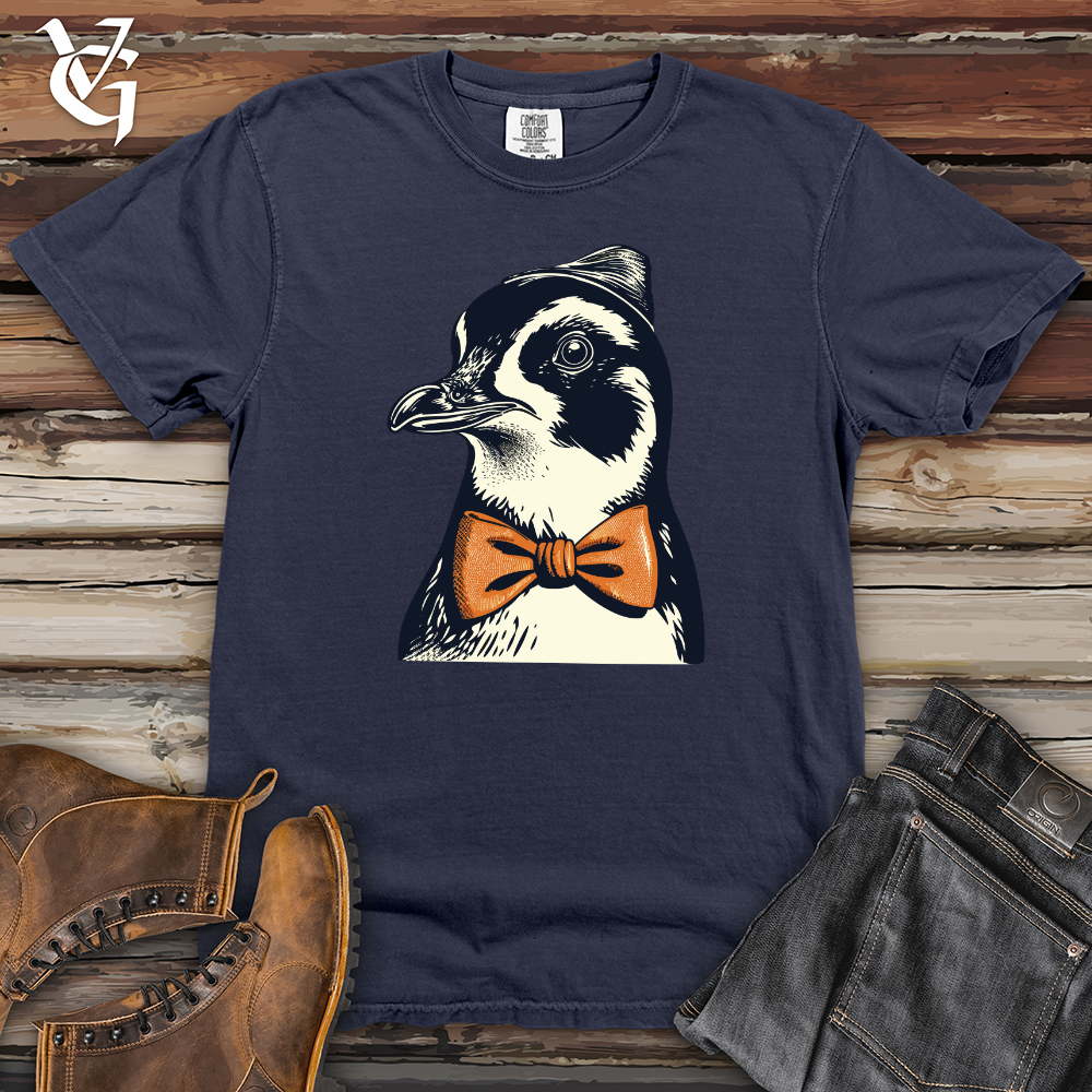 Viking Goods Retro Bow Tie Penguin Heavy Cotton Comfort Colors Tee Navy / L