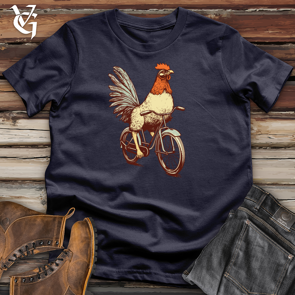 Viking Goods Retro Cluckin Wheels Cotton Tee Navy / L