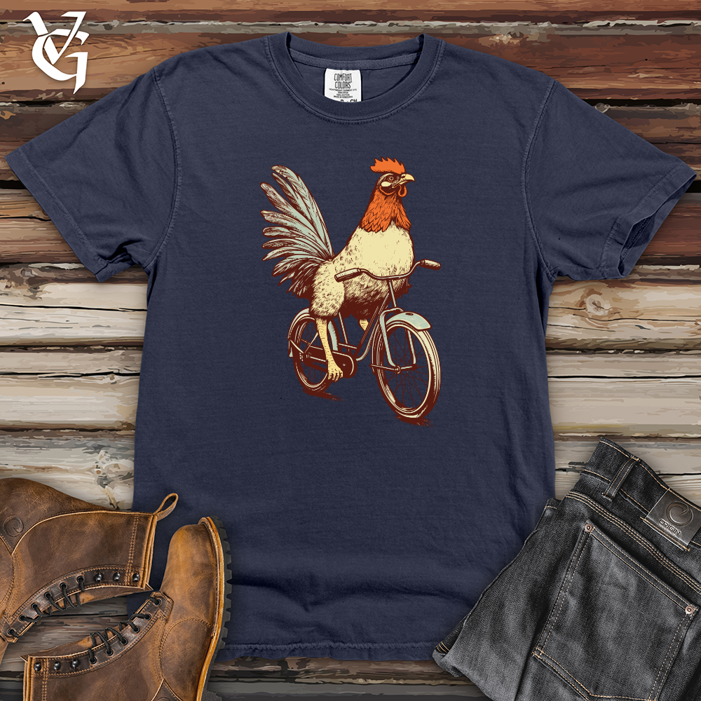 Viking Goods Retro Cluckin Wheels Heavy Cotton Comfort Colors Tee Navy / L