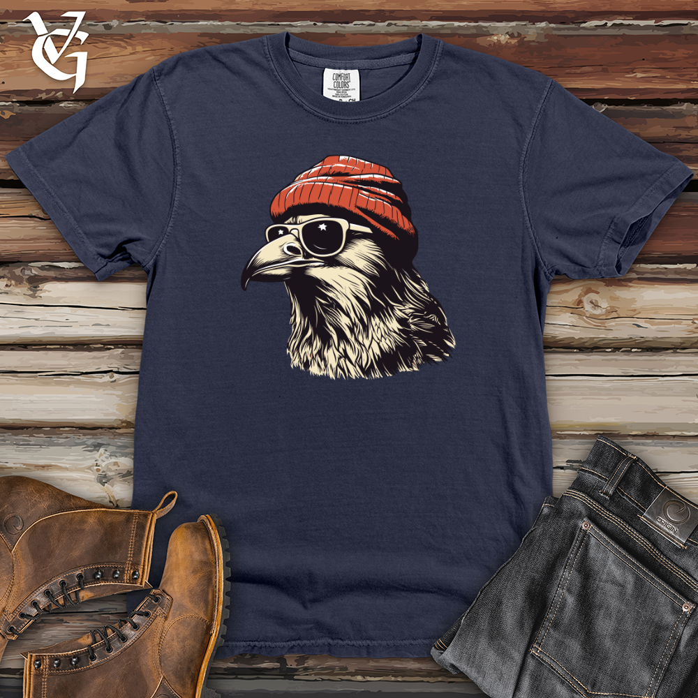 Viking Goods Retro Cool Crow Heavy Cotton Comfort Colors Tee Navy / L