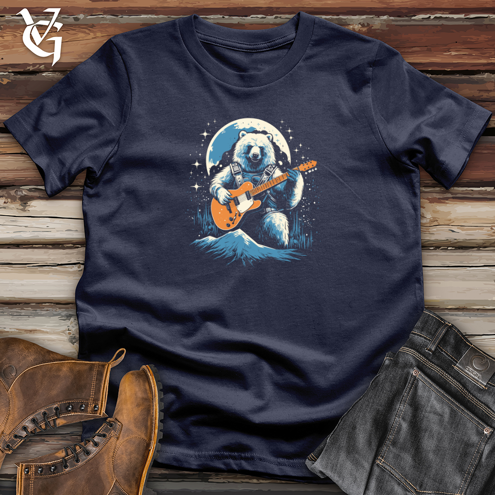 Viking Goods Retro Cosmic Guitar Bear Softstyle Tee Navy / L
