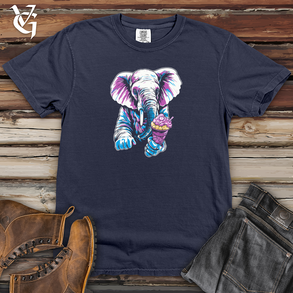 Viking Goods Retro Cosmic Ice Cream Elephant Heavy Cotton Comfort Colors Tee Navy / L