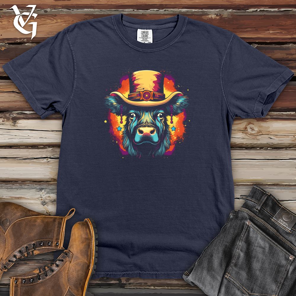Viking Goods Retro Cosmic Top Hat Buffalo Heavy Cotton Comfort Colors Tee Navy / L
