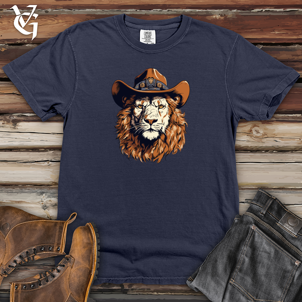 Viking Goods Retro Cowboy Lion 01 Heavy Cotton Comfort Colors Tee Navy / L