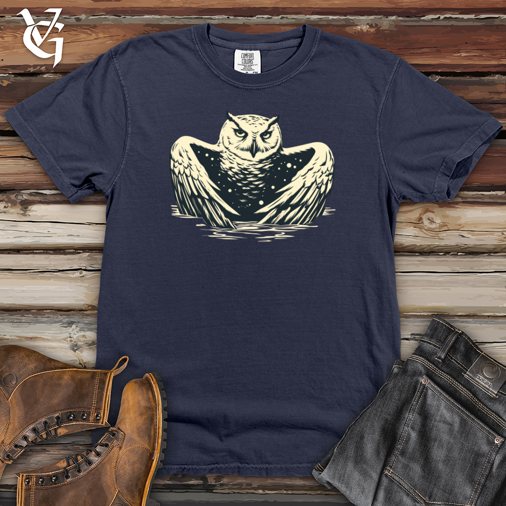 Viking Goods Retro Frosty Owl Heavy Cotton Comfort Colors Tee Navy / L