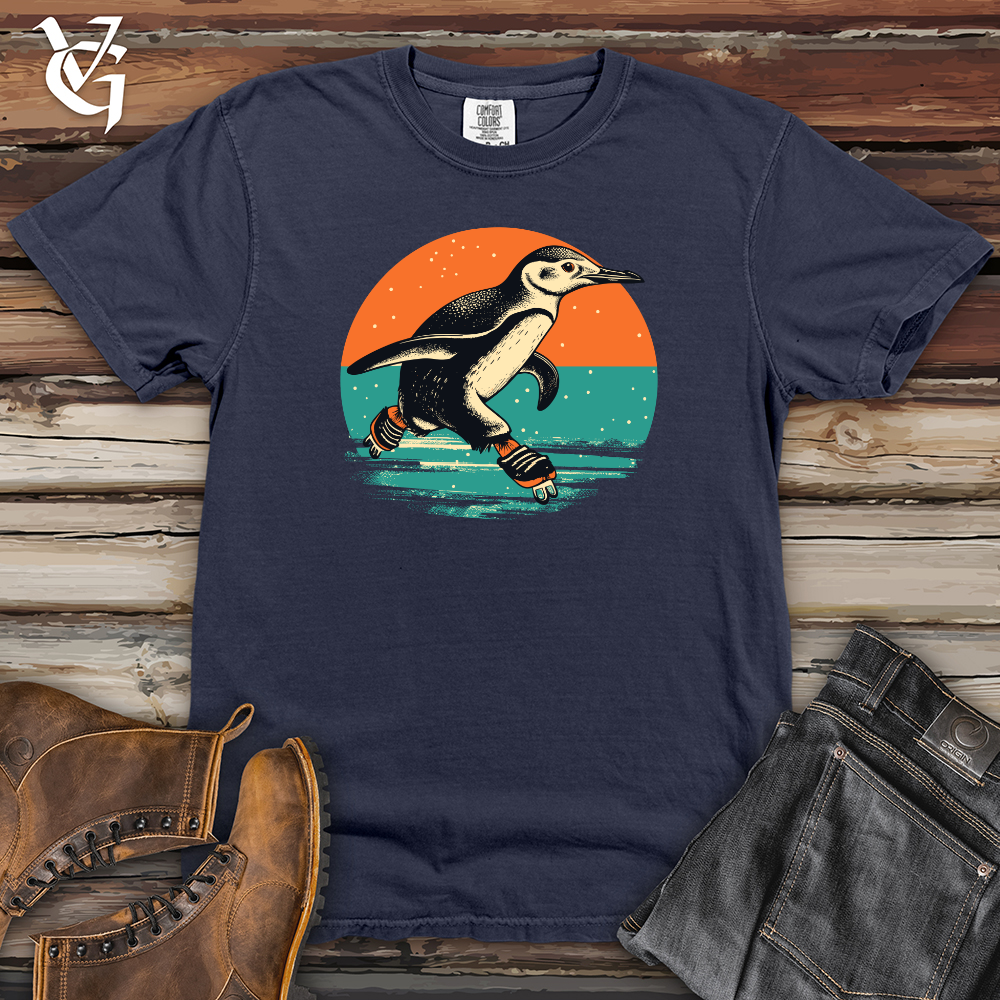 Viking Goods Retro Glide Penguin Heavy Cotton Comfort Colors Tee Navy / L