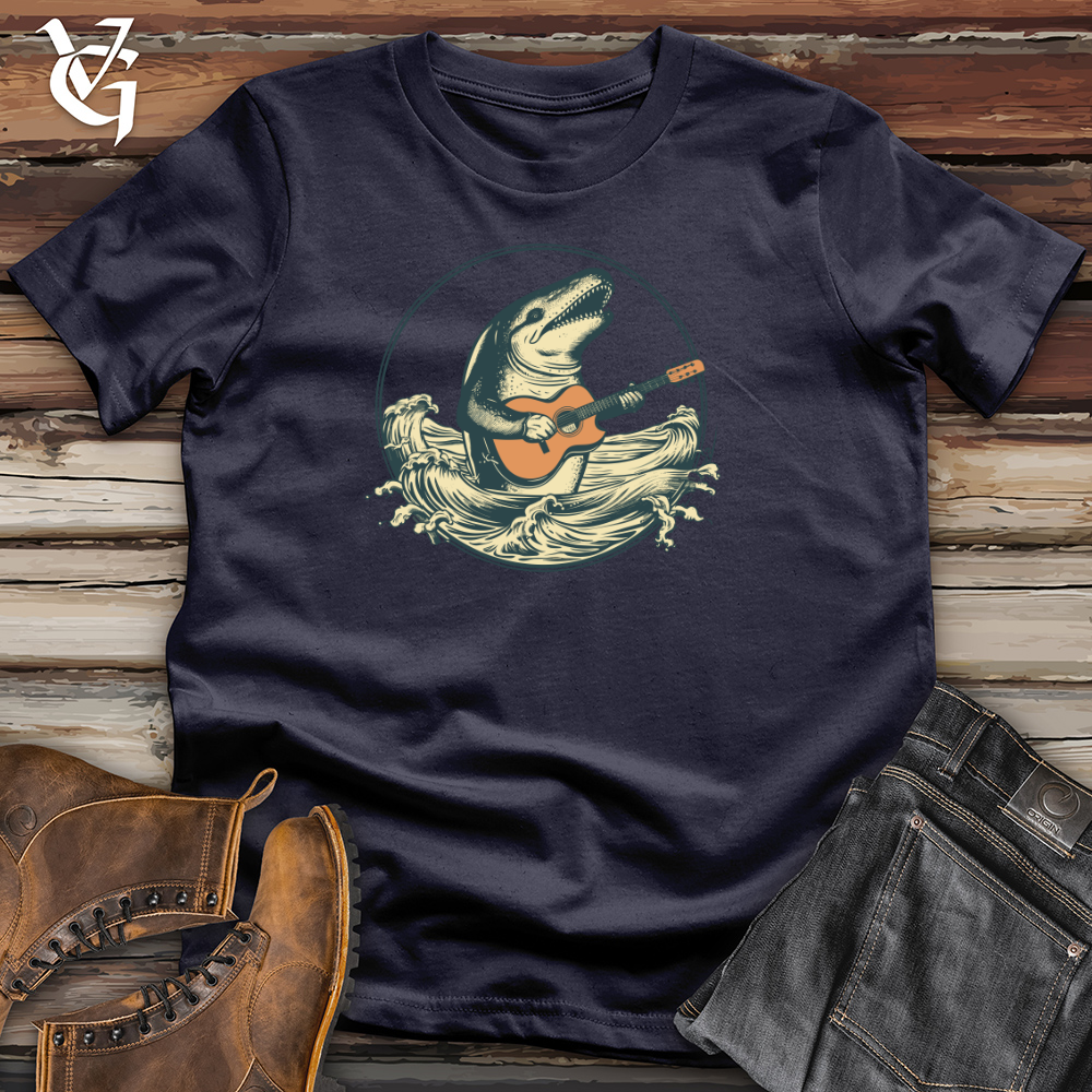 Viking Goods Retro Groove Whale Cotton Tee Navy / L