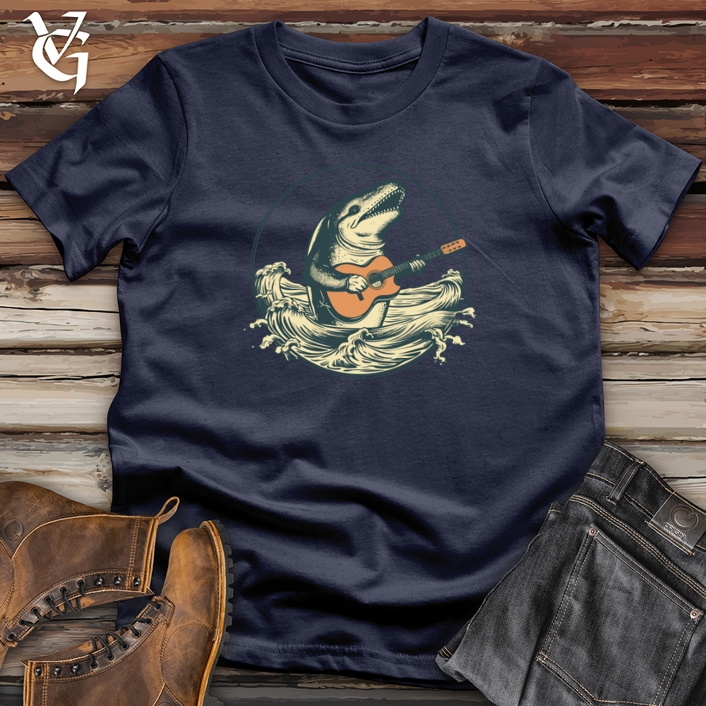 Viking Goods Retro Groove Whale Softstyle Tee Navy / L