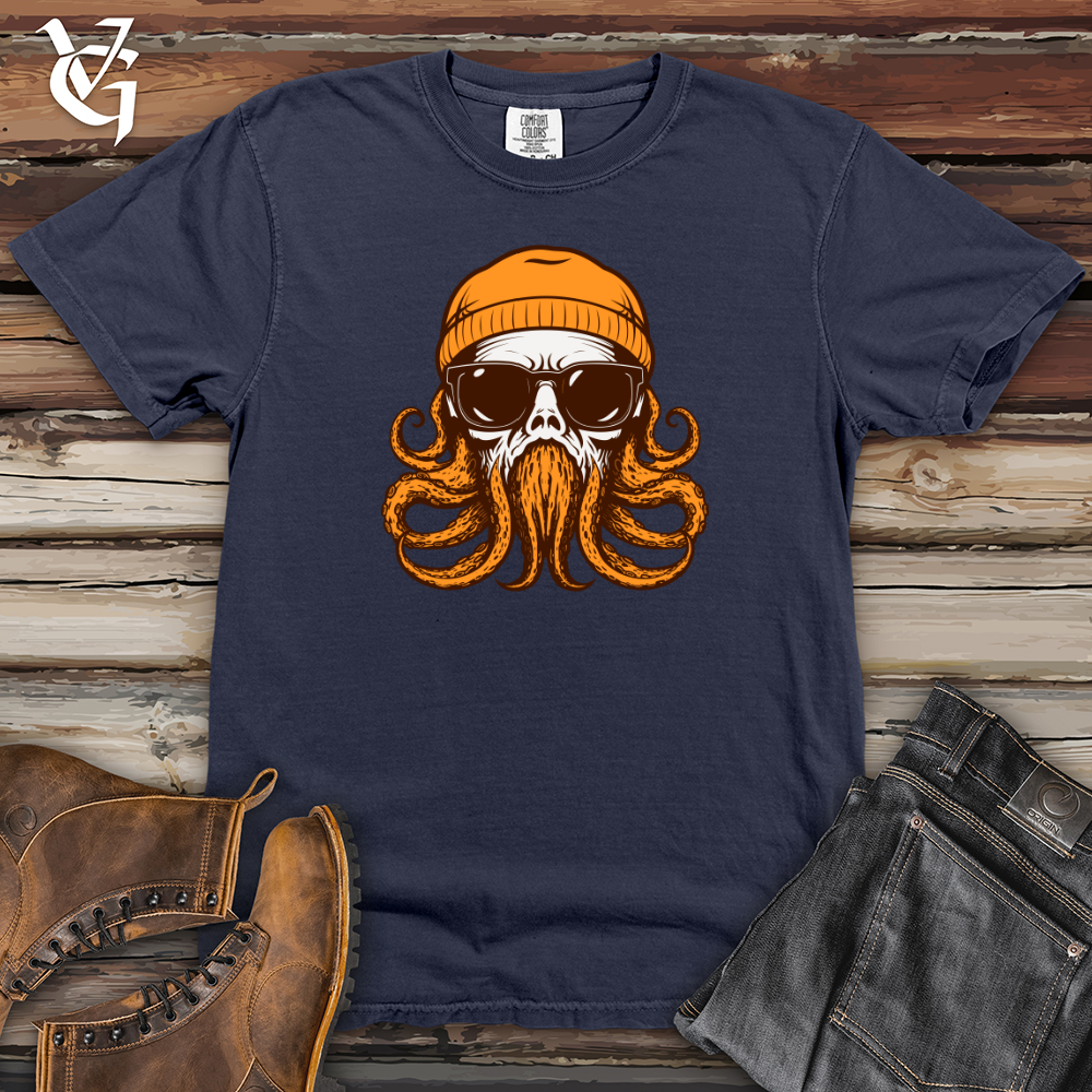 Viking Goods Retro Headed Cephalopod Heavy Cotton Comfort Colors Tee Navy / L
