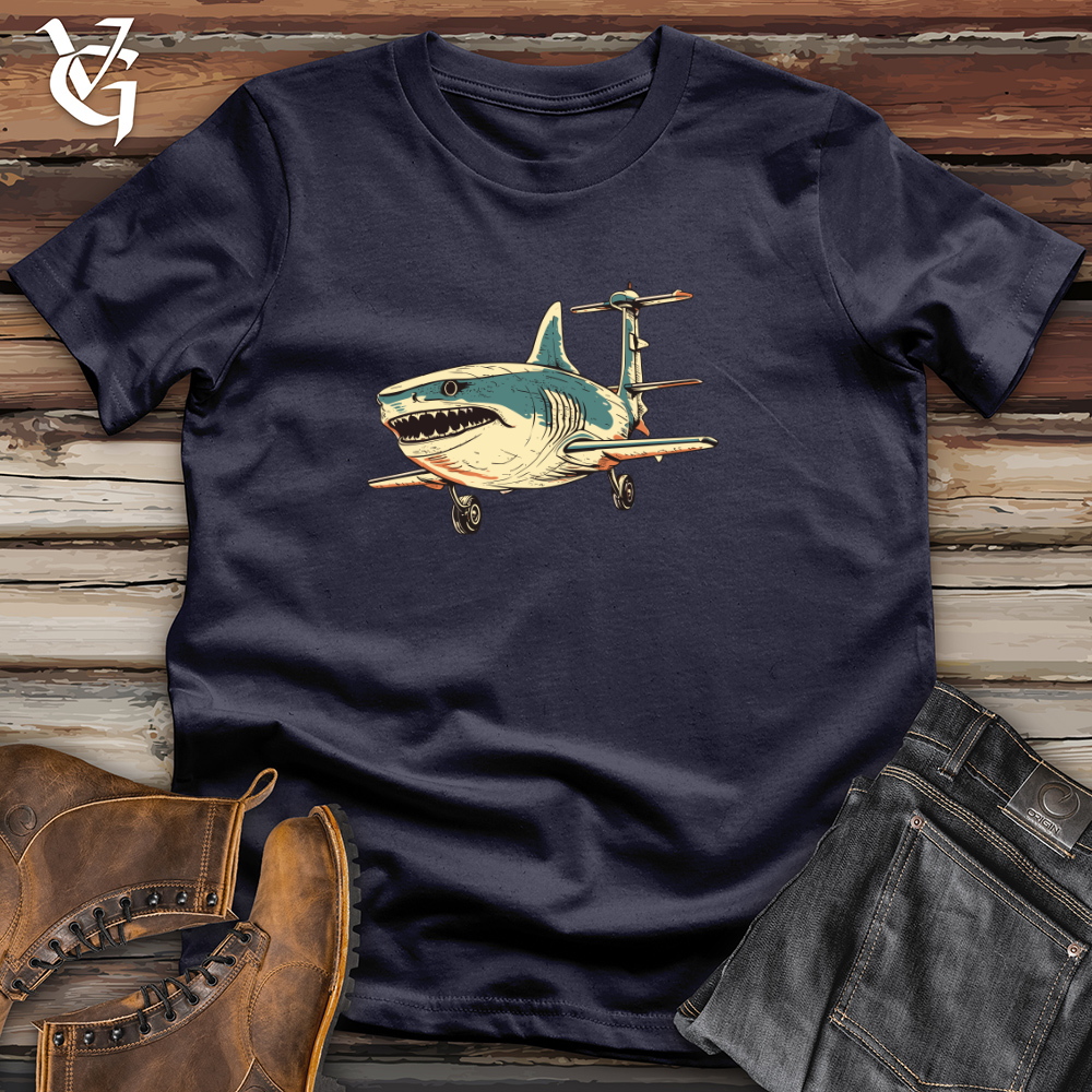 Viking Goods Retro HeliShark Cotton Tee Navy / L