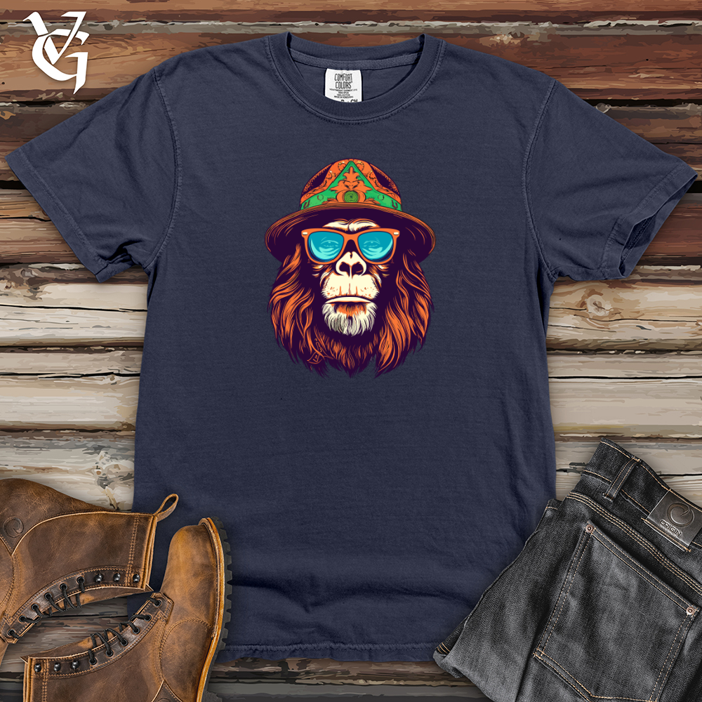 Viking Goods Retro Hippy Monkey 01 Heavy Cotton Comfort Colors Tee Navy / L