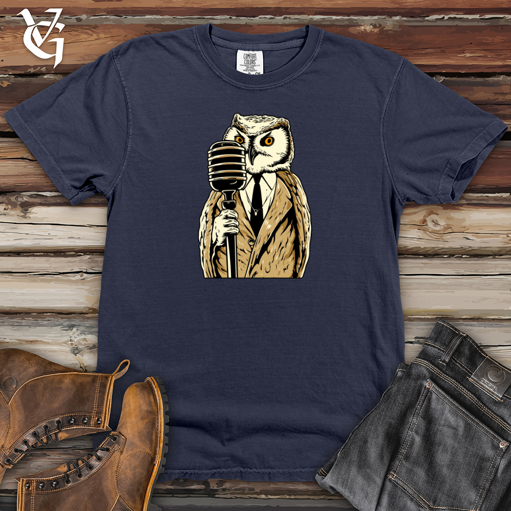 Viking Goods Retro Melodic Owl Heavy Cotton Comfort Colors Tee Navy / L