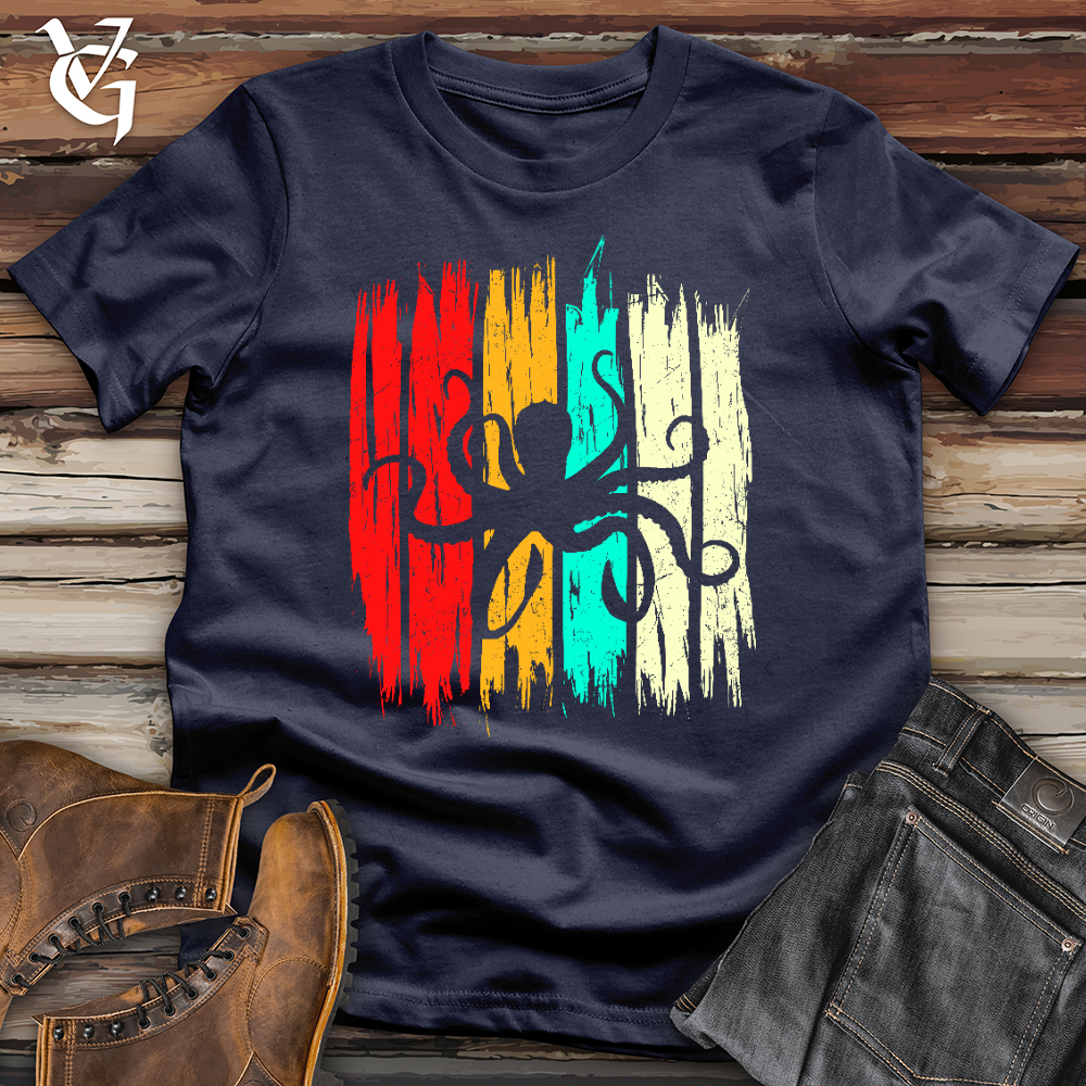 Viking Goods Retro Octopus Softstyle Tee Navy / L