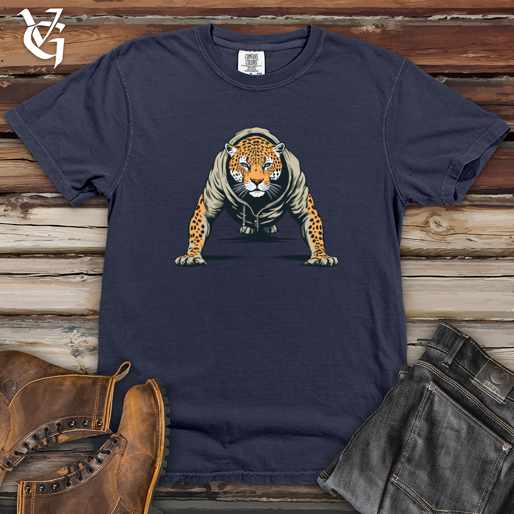 Viking Goods Retro Push Up Cheetah Heavy Cotton Comfort Colors Tee Navy / L