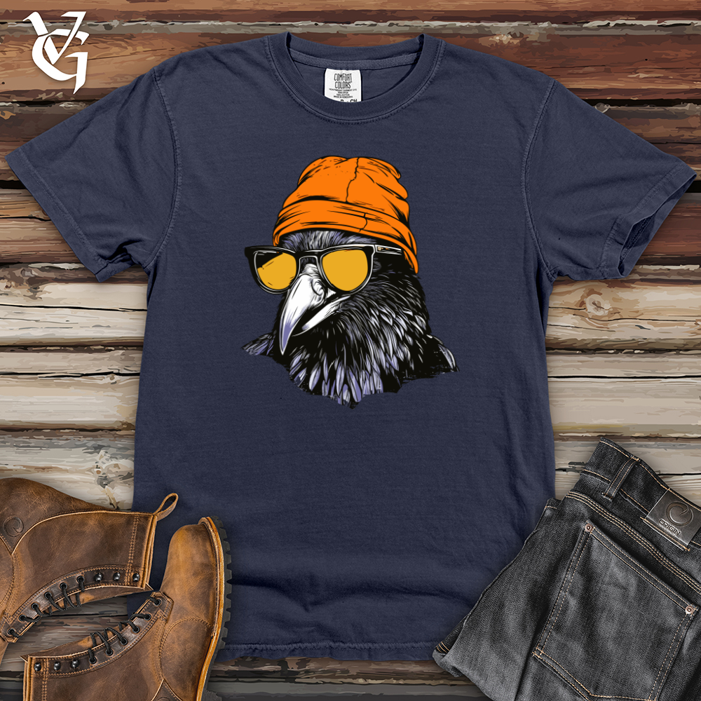 Viking Goods Retro Raven Shades Heavy Cotton Comfort Colors Tee Navy / L