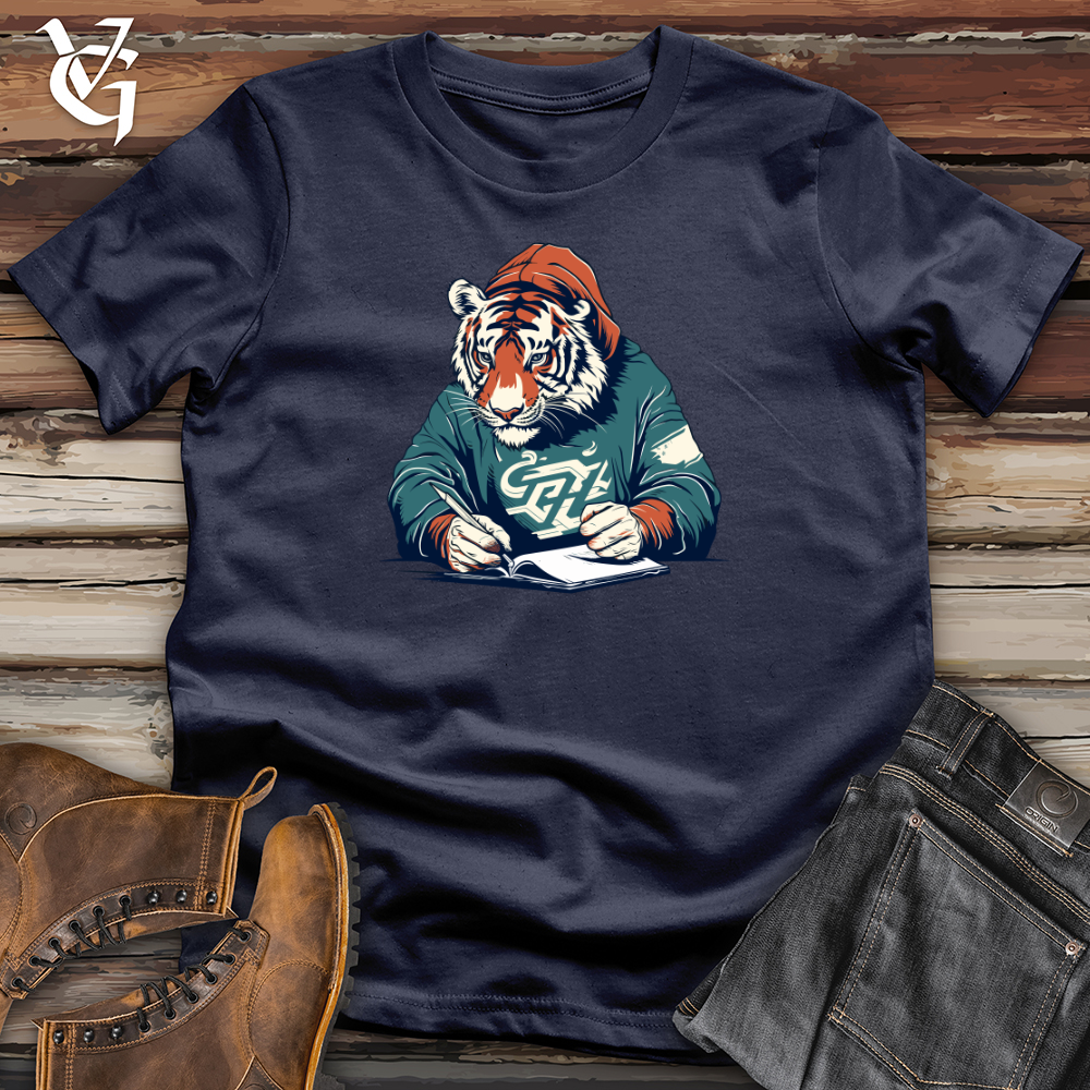 Viking Goods Retro Scribbling Tiger Softstyle Tee Navy / L