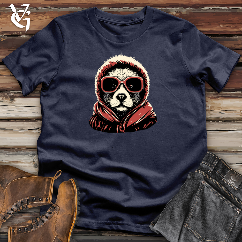 Viking Goods Retro Ski Masked Panda Softstyle Tee Navy / L