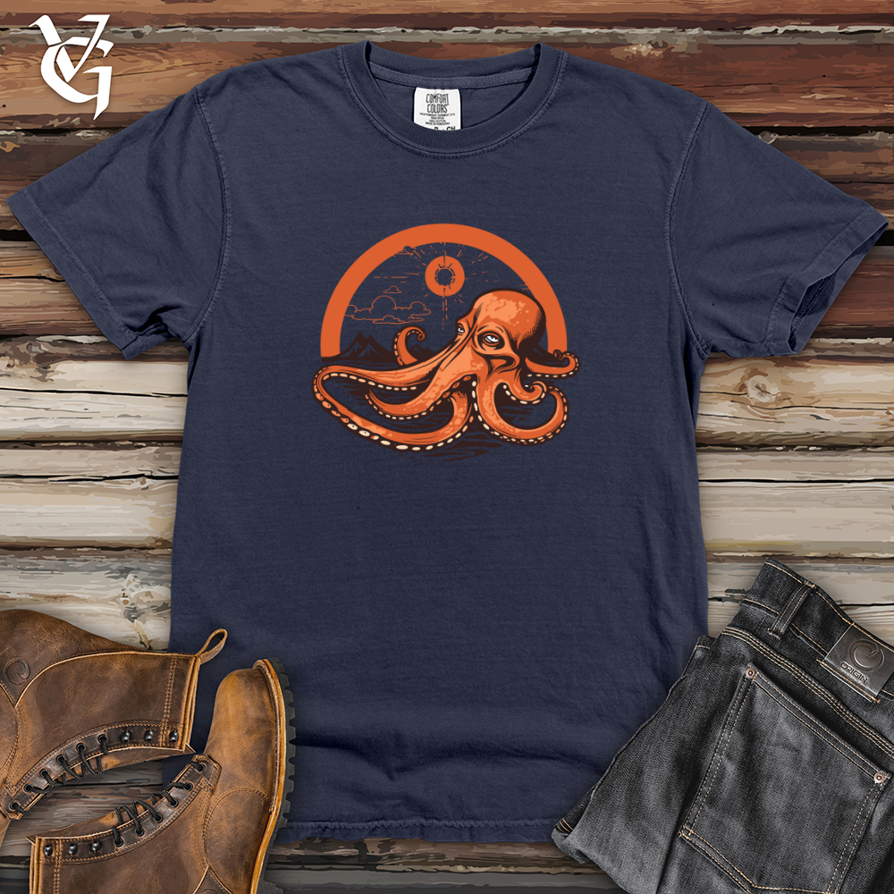 Viking Goods Retro Sleeping Octopus 01 Heavy Cotton Comfort Colors Tee Navy / L