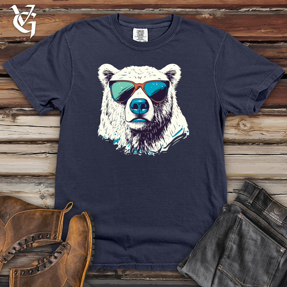 Viking Goods Retro Sunnies Bear Heavy Cotton Comfort Colors Tee Navy / L