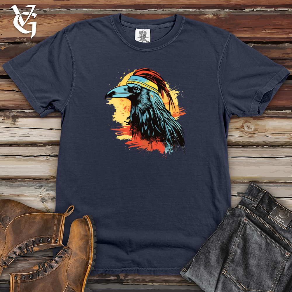 Viking Goods Retro Surfing Raven Heavy Cotton Comfort Colors Tee Navy / L