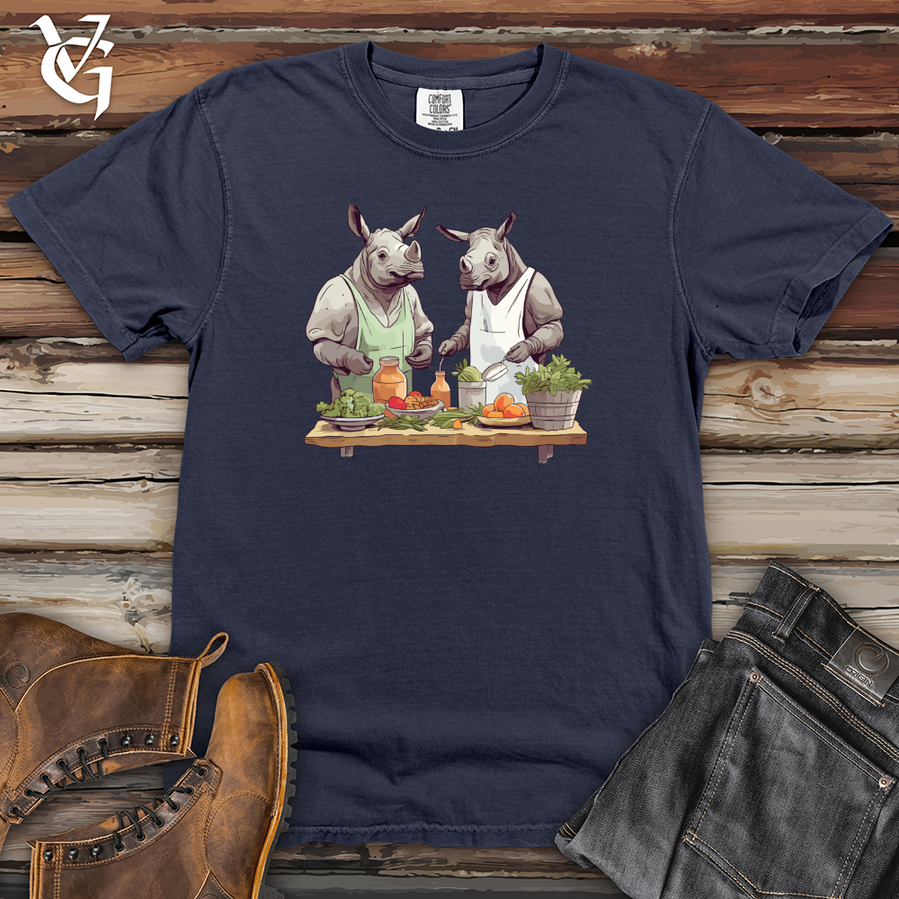 Viking Goods Rhinos Cooking Gourmet Heavy Cotton Comfort Colors Tee Navy / L
