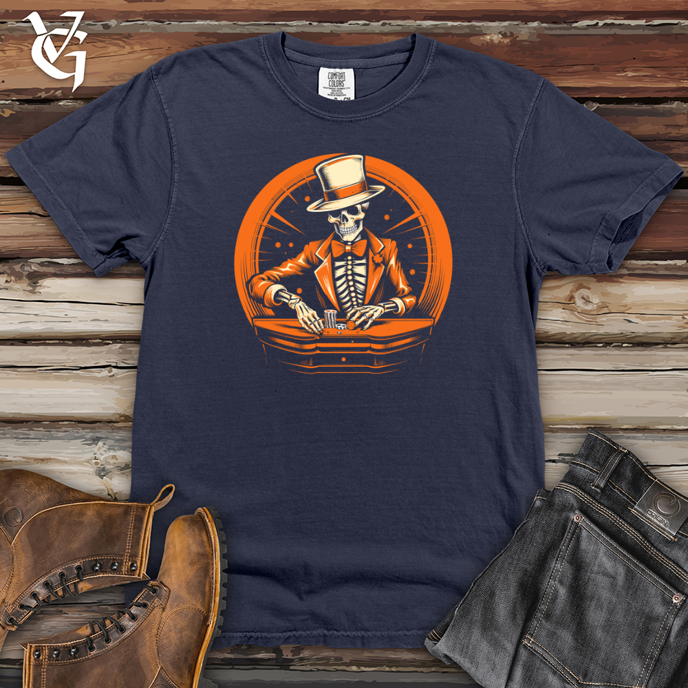 Viking Goods Risk Taking Orange Gambler Heavy Cotton Comfort Colors Tee Navy / L