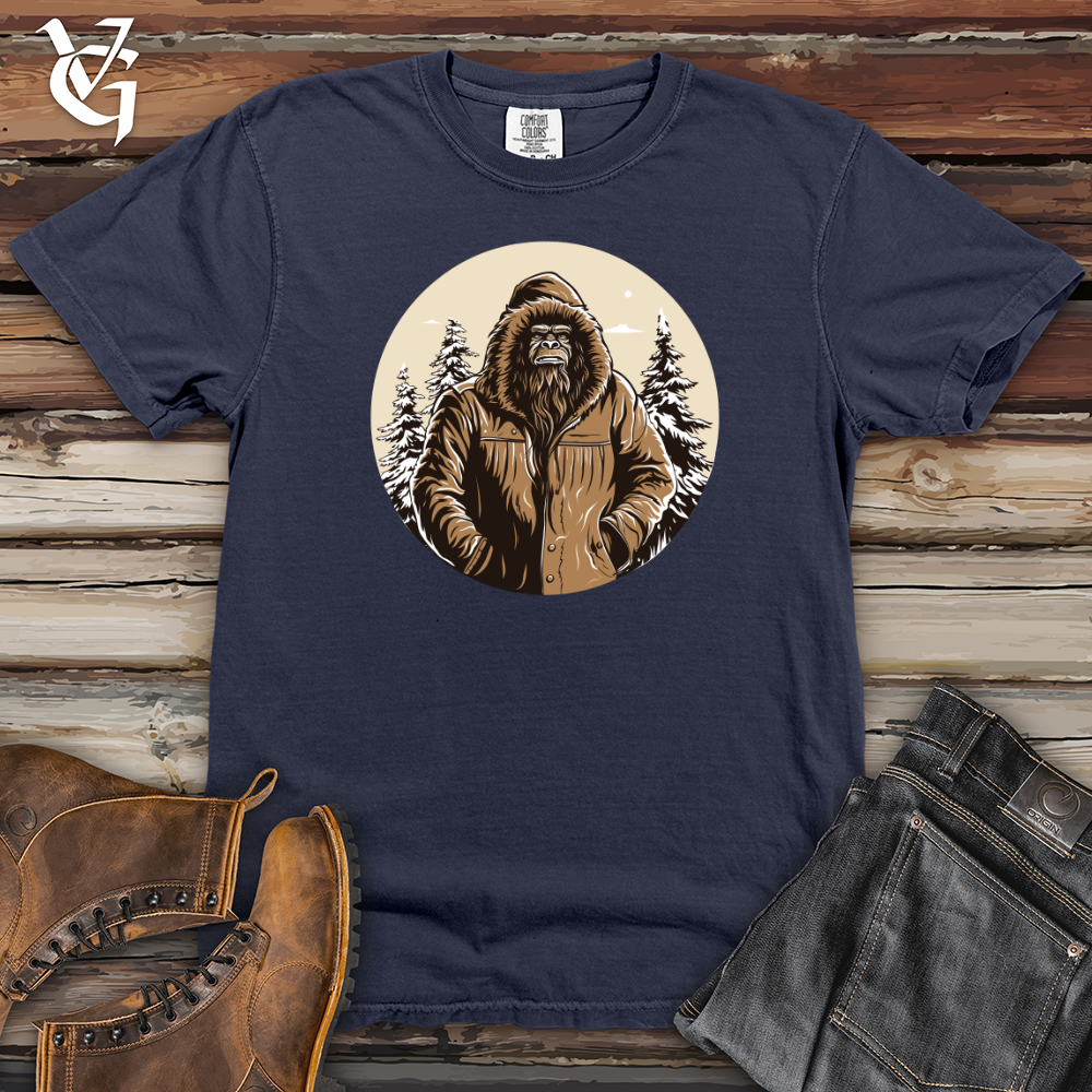 Sasquatch Chill Heavy Cotton Tee: Bigfoot, Big Comfort! - Viking