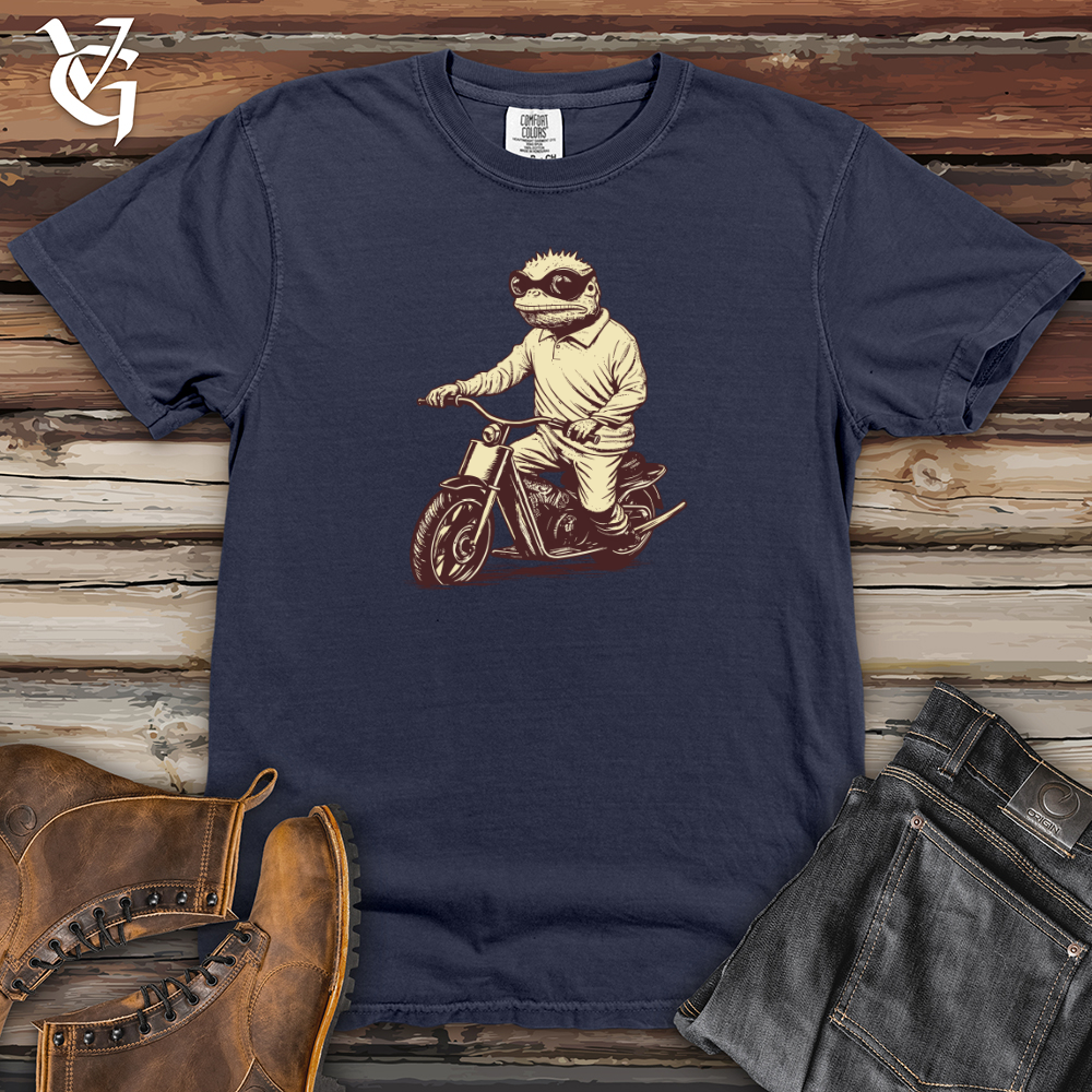 Viking Goods Scootering Lizard Adventure Heavy Cotton Comfort Colors Tee Navy / L