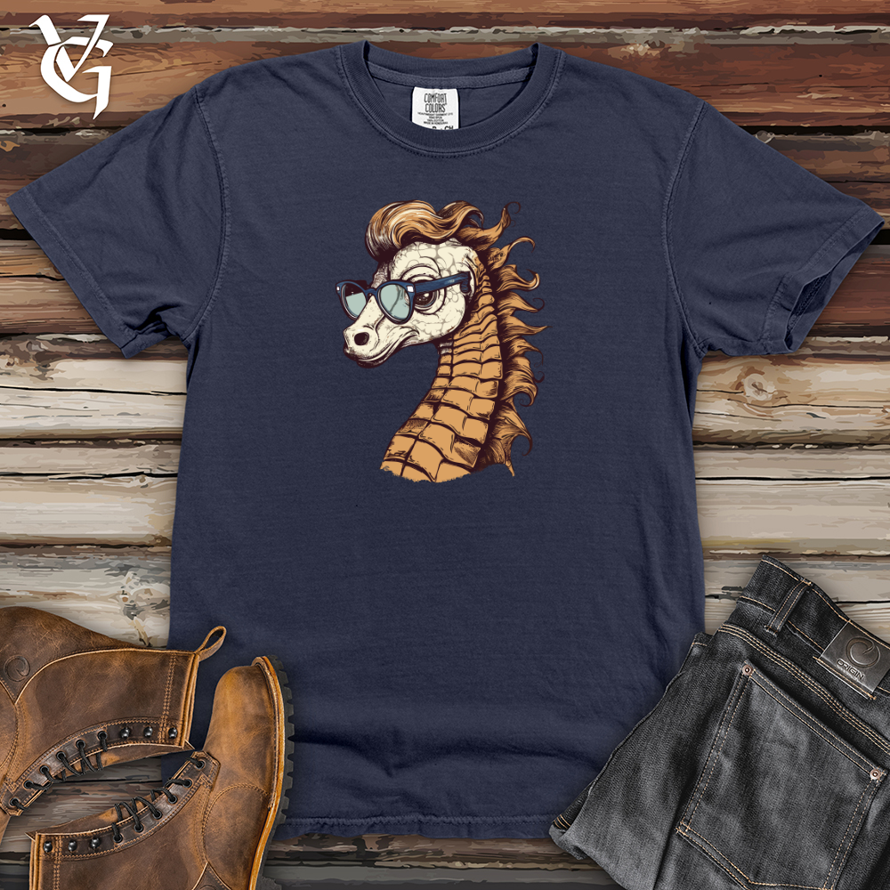 Viking Goods Seahorse Ocean Swell Hipster Hues Heavy Cotton Comfort Colors Tee Navy / L