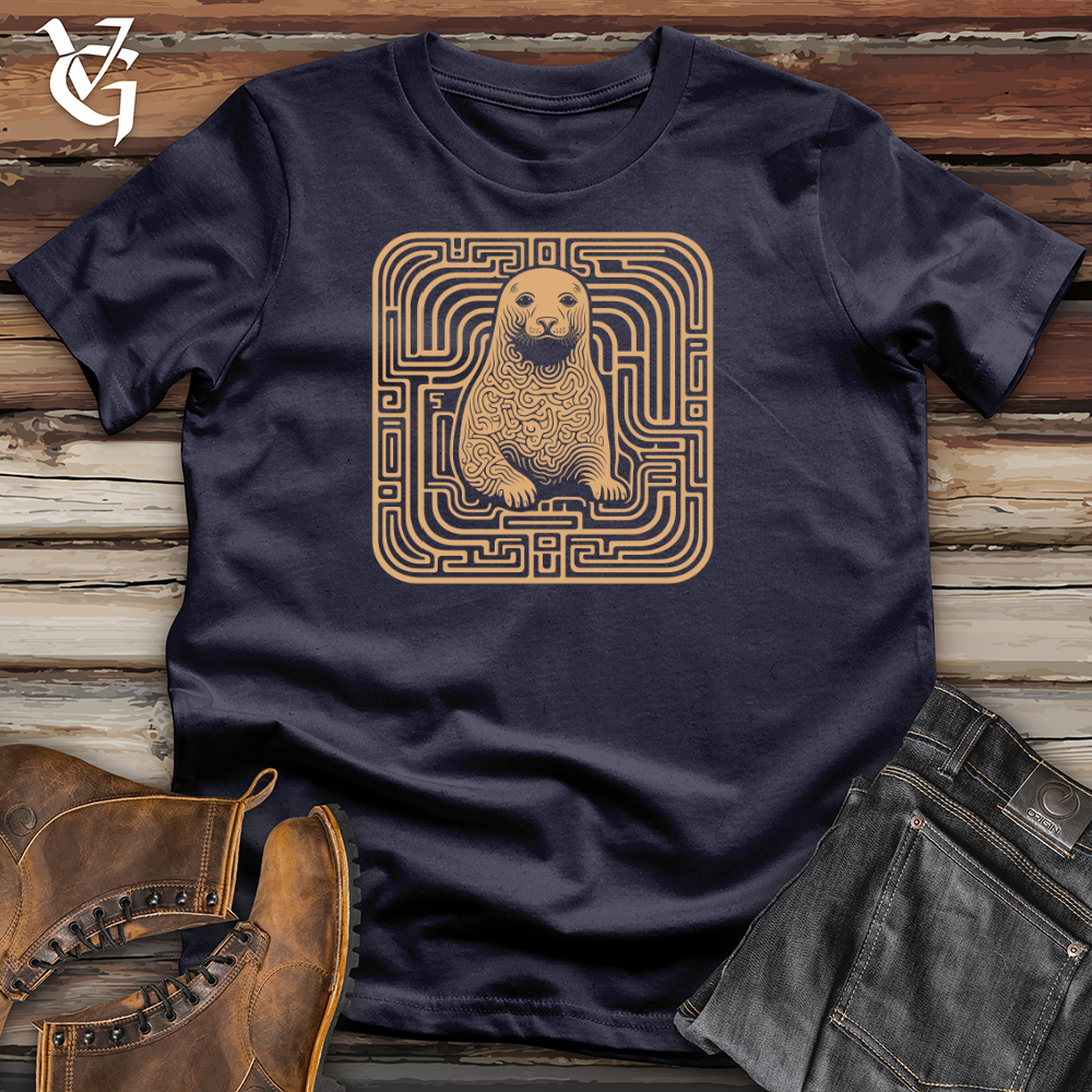 Viking Goods Seal Labyrinth Quest Cotton Tee Navy / L