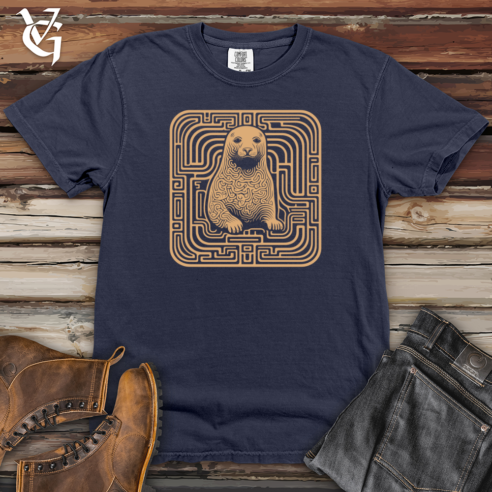 Viking Goods Seal Labyrinth Quest Heavy Cotton Comfort Colors Tee Navy / L