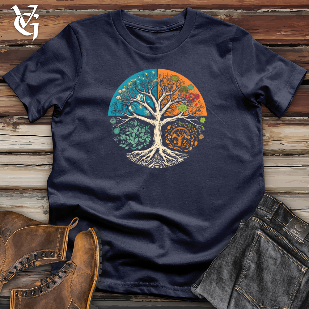 Viking Goods Seasons Tree Cycle Softstyle Tee Navy / L