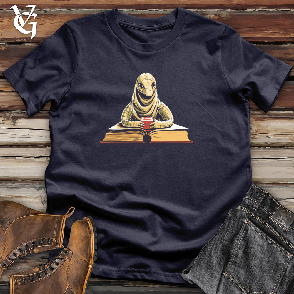 Viking Goods Serene Book Worm Cotton Tee Navy / L