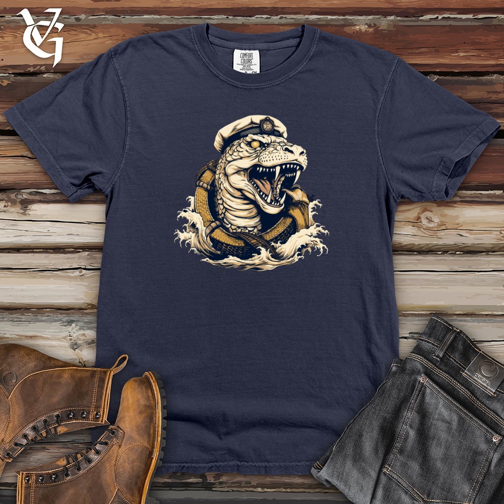 Viking Goods Serpent Sea Captain Heavy Cotton Comfort Colors Tee Navy / L