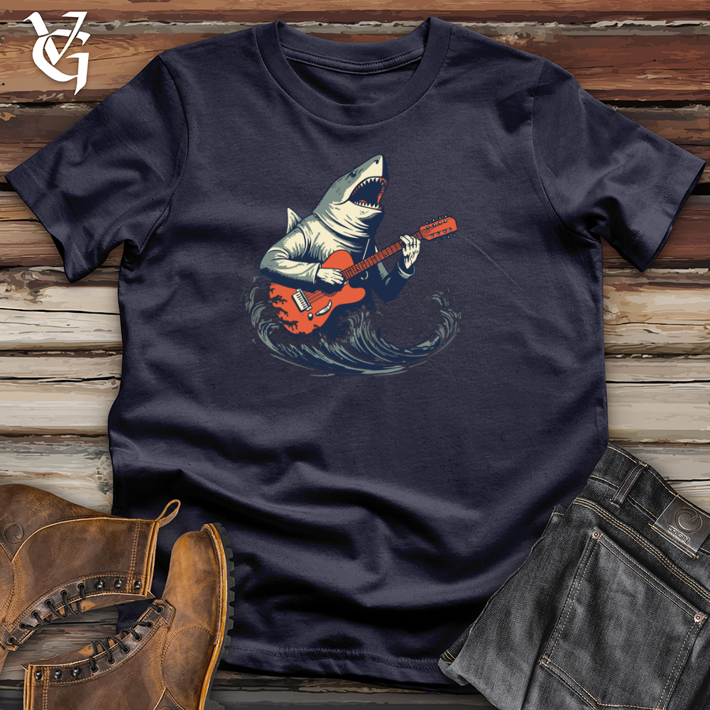 Viking Goods Shark Deep Dive Guitar Groove Cotton Tee Navy / L