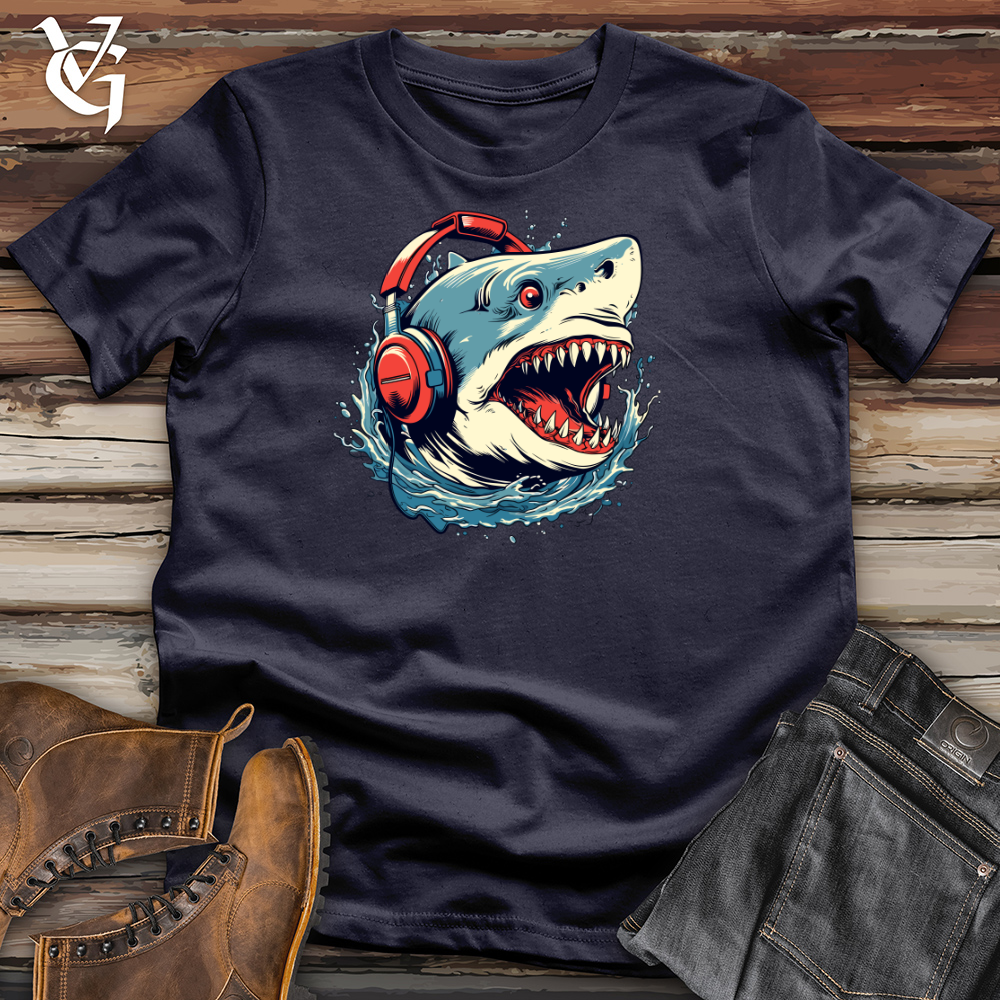Viking Goods Shark Deep Dive Soundwave Symphony Cotton Tee Navy / L