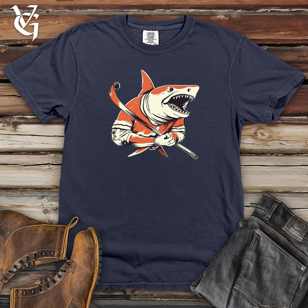 Viking Goods Sharkblade Slapshot Heavy Cotton Comfort Colors Tee Navy / L