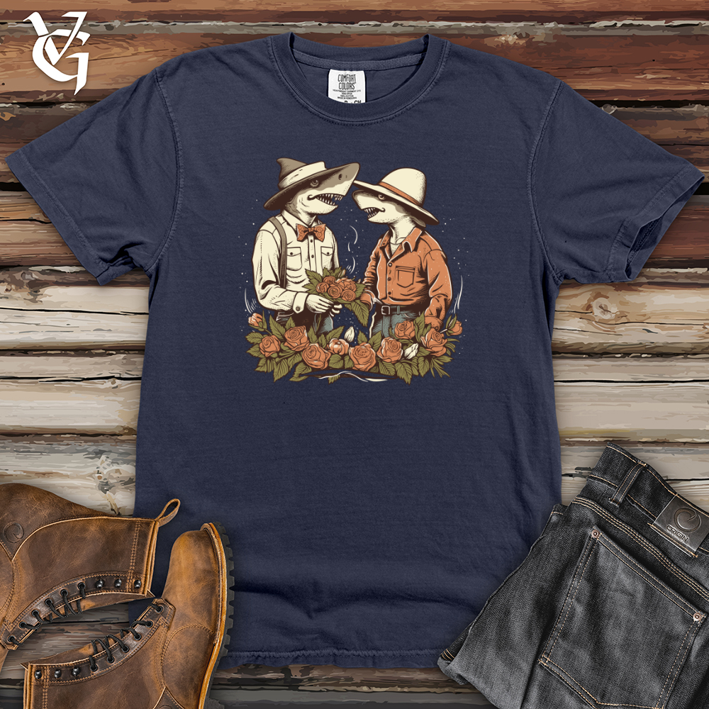 Viking Goods Sharks Gentlemanly Union Heavy Cotton Comfort Colors Tee Navy / L