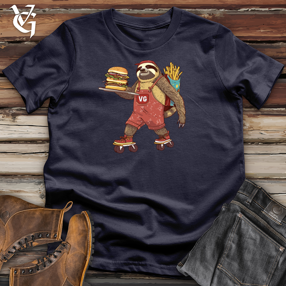 Viking Goods Skater Sloth Feast Cotton Tee Navy / L